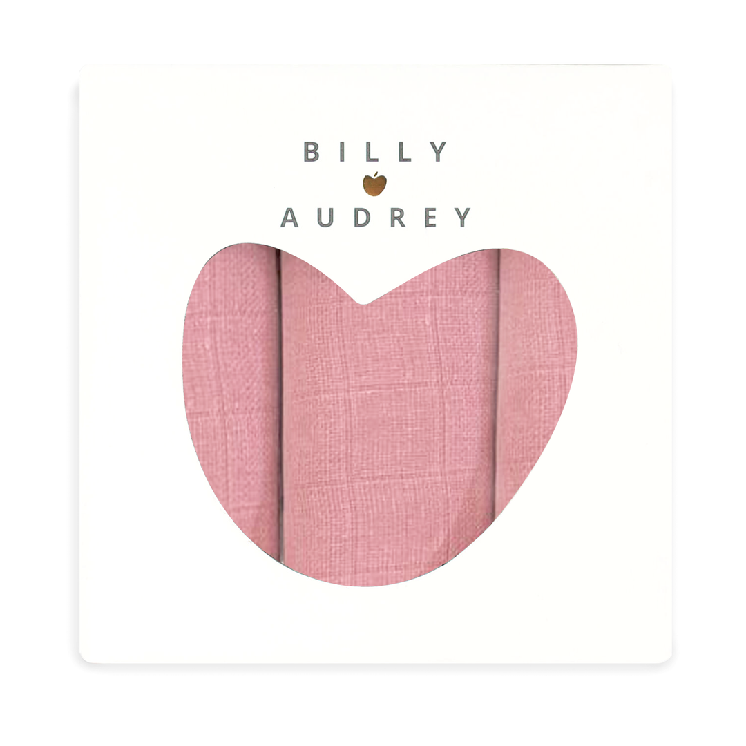Dreierpack Musselin Mulltücher | blush