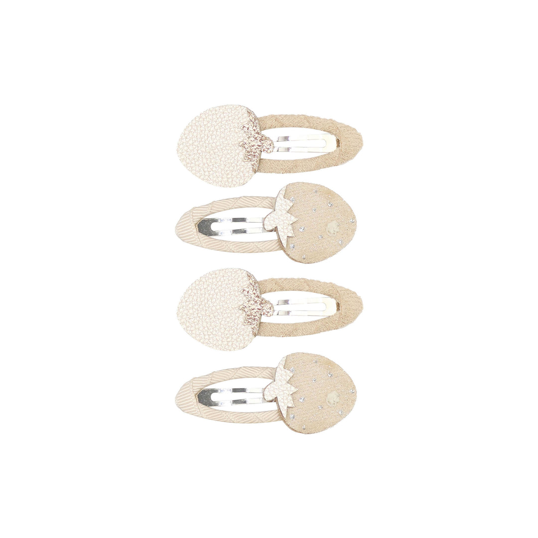 Strawberry hair clip set Wilma | marzipan/frosting