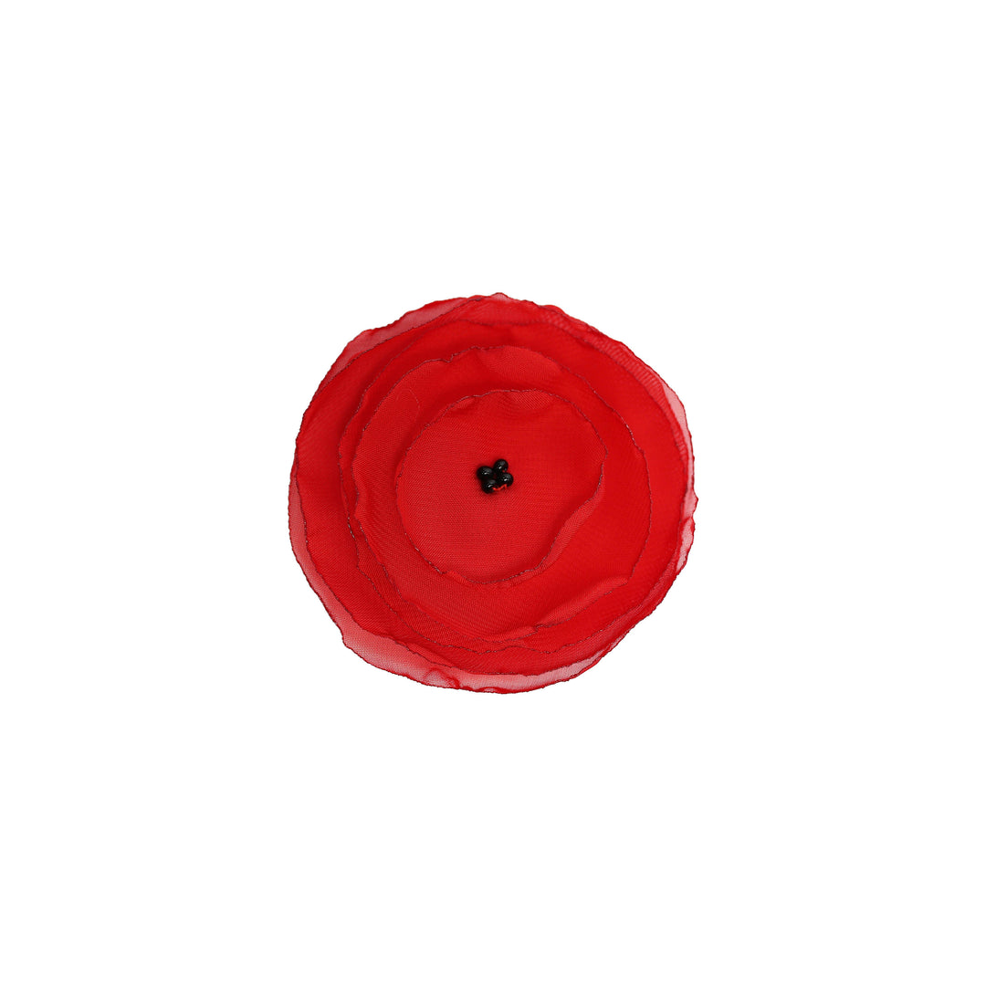 Oversize poppy flower brooch Hedwig | pomegranate