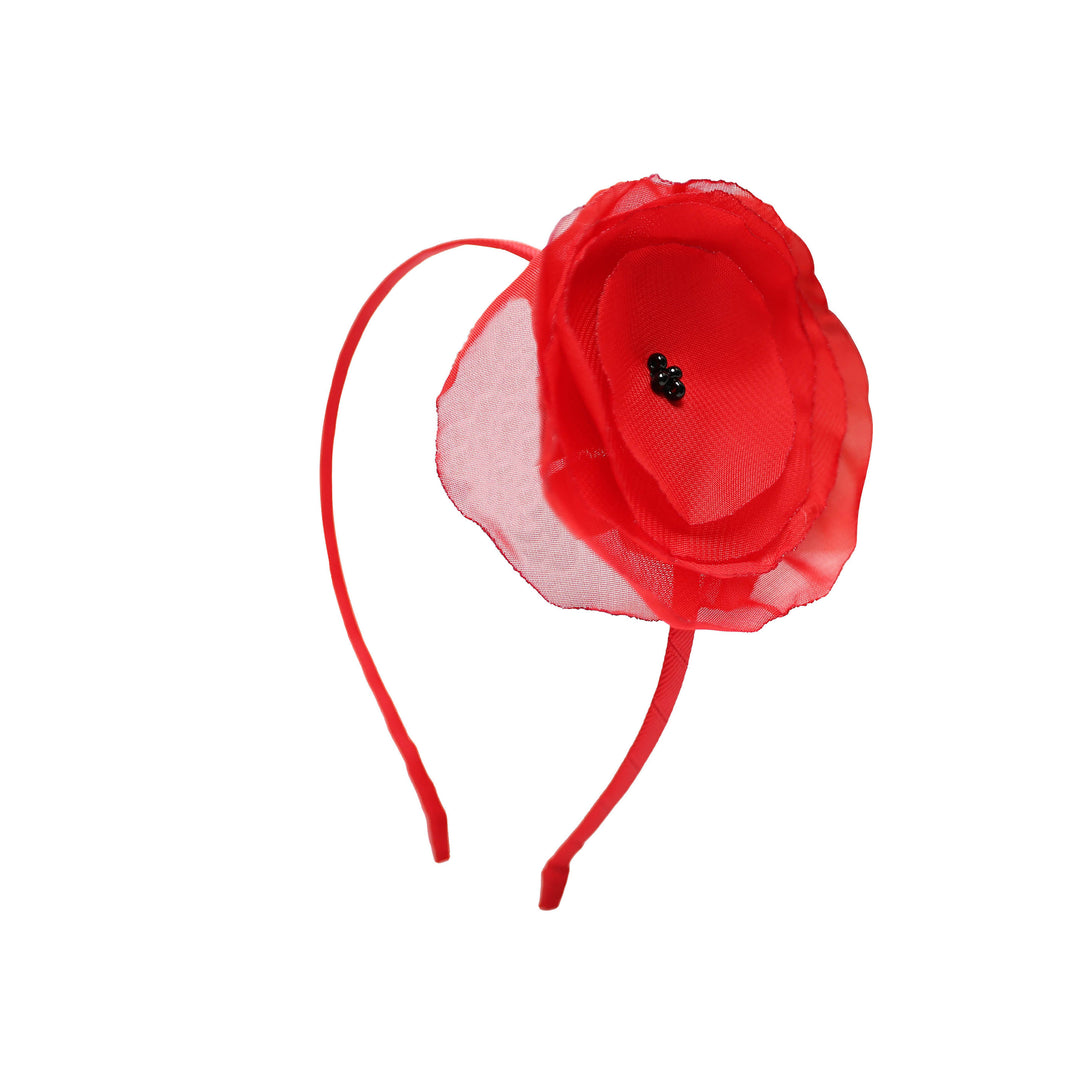 Oversize poppy headband Hedwig | pomegranate