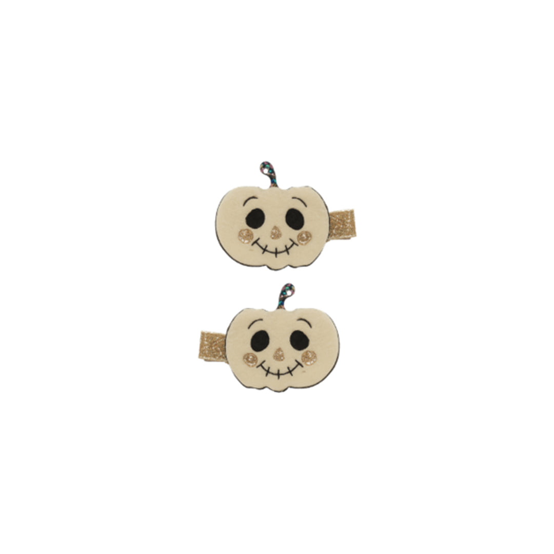 Creamy Jack pumpkin clip set | gold