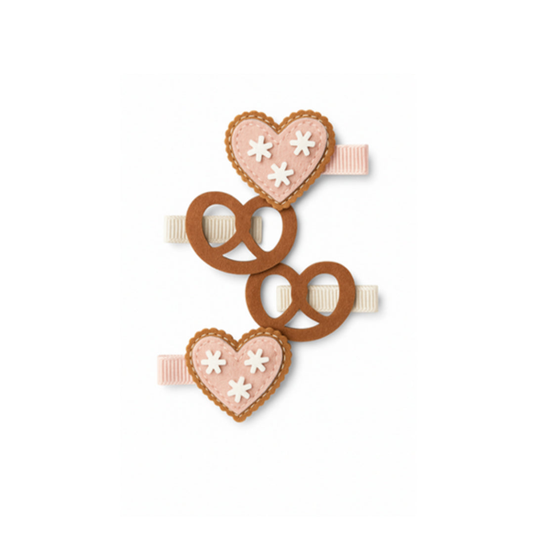 Alpenzauber hair clip set | gingerbread heart