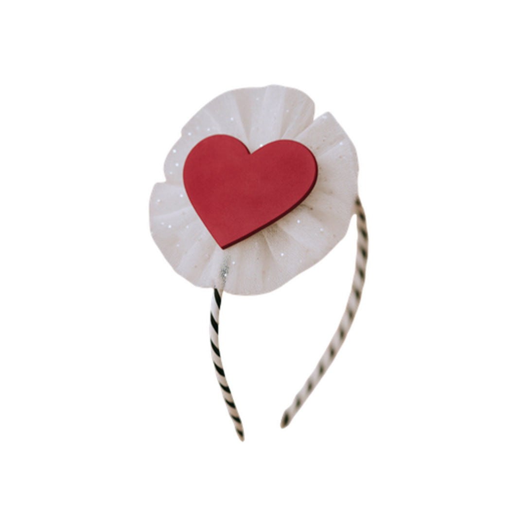 Oversize Boo heart hairband | cherry