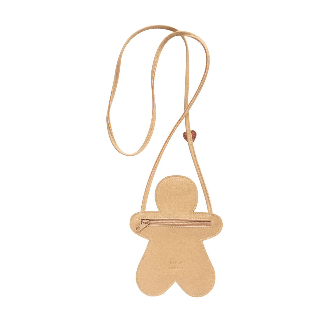 Kleine Tasche Lebkuchenmann | nougat/burgunder