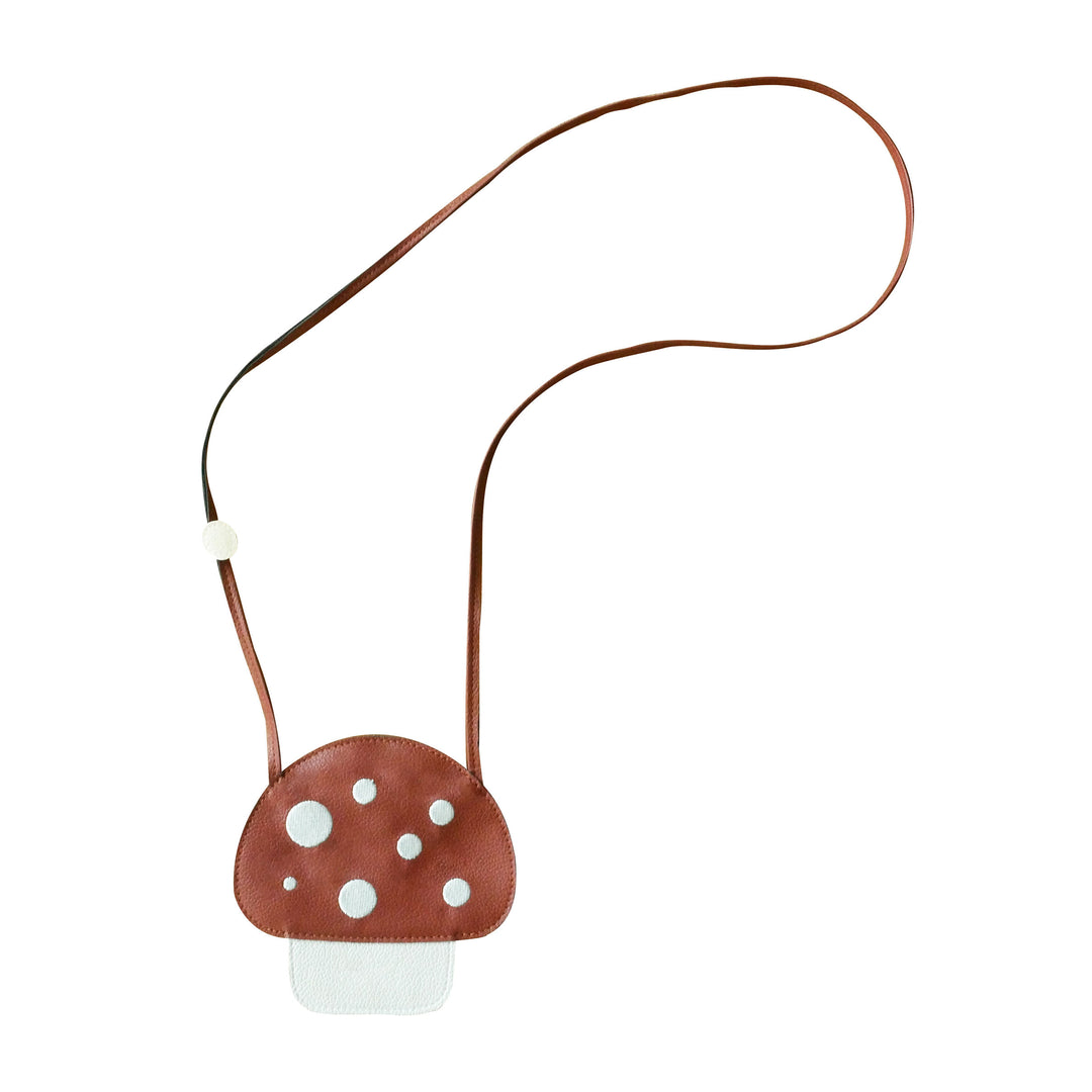 Kleine Tasche treuer Pilz | perlweiß/burgunder