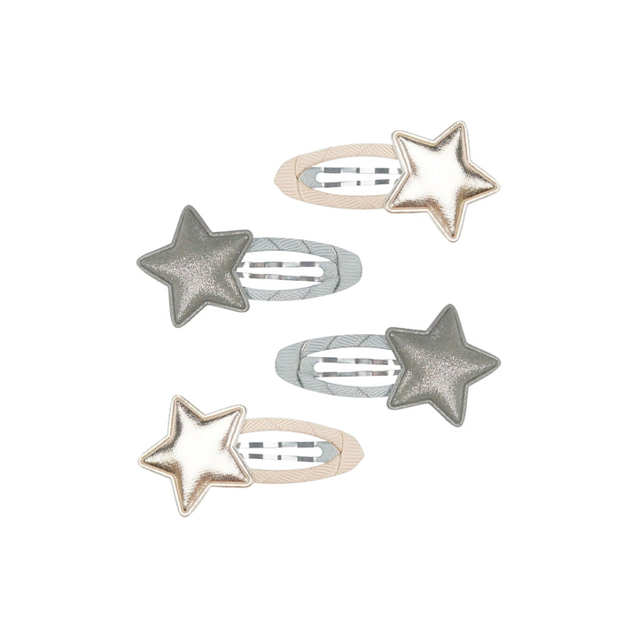 Star pair hair clip set | caramel pretzel
