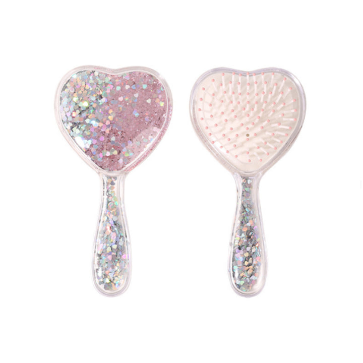 Herz Haarbürste mit Glitzer | Candy Sparkle
