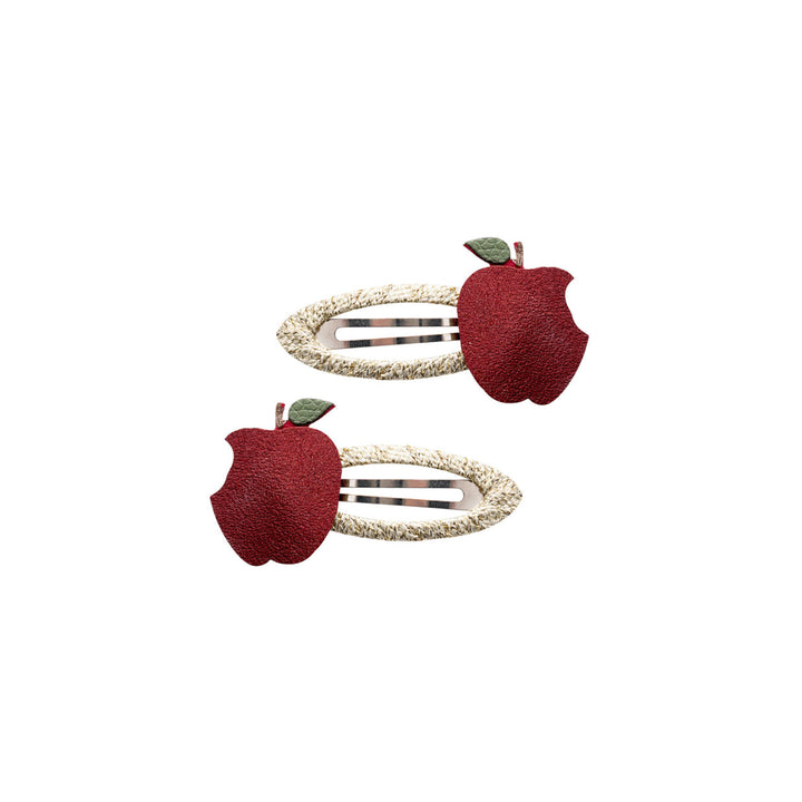 Apple hair clip set | Pomegranate