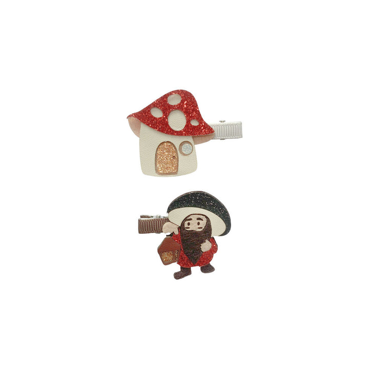 Mushroom house and dwarf clip set | Rust