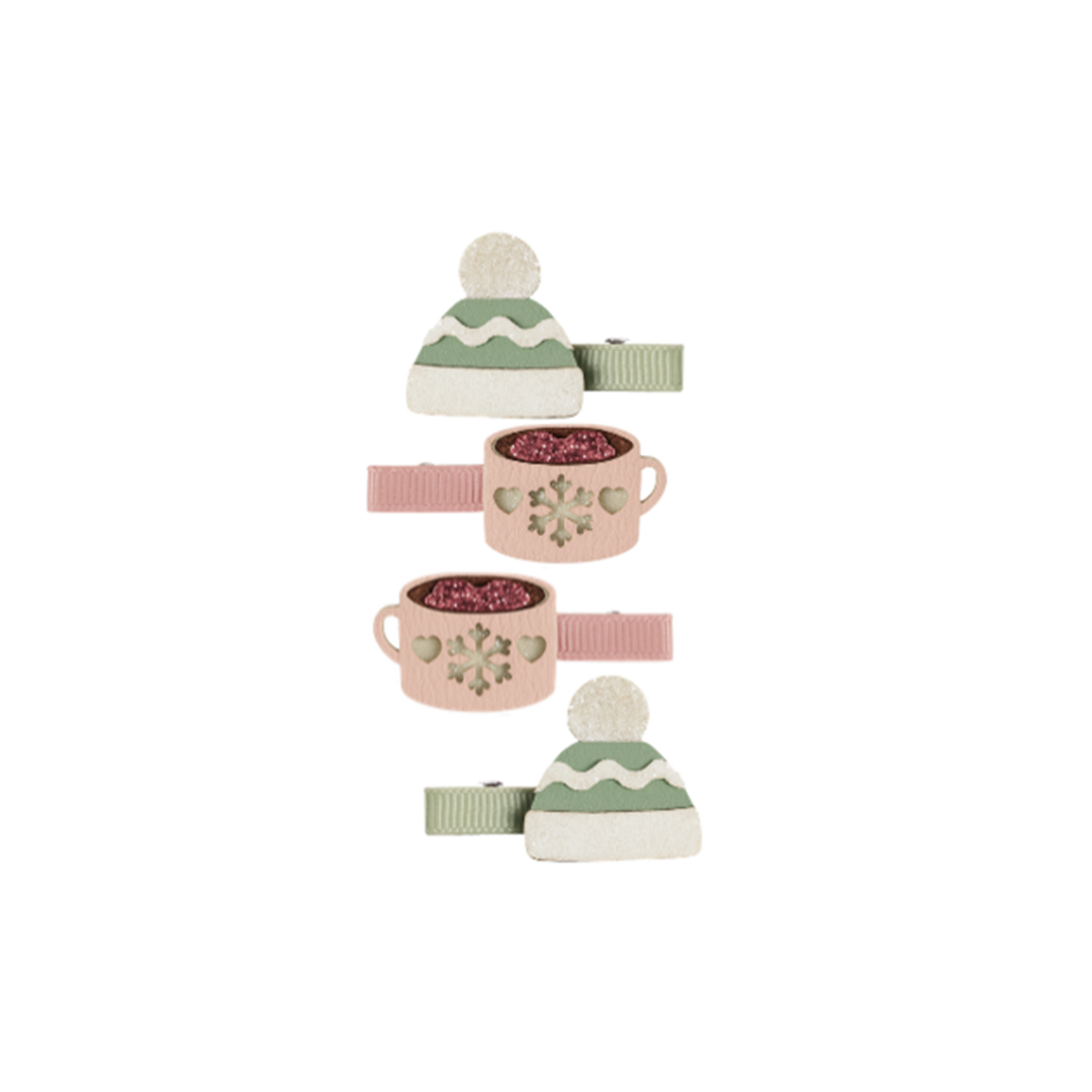 Warm & Woolly Clip Set | rosy frost
