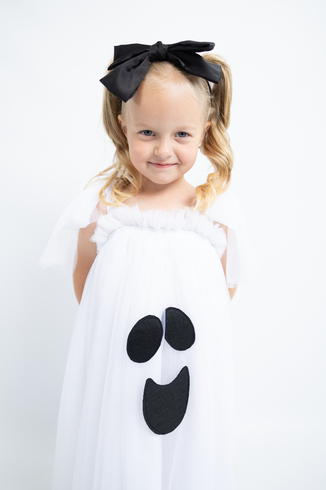 Oversize bow headband | phantom black