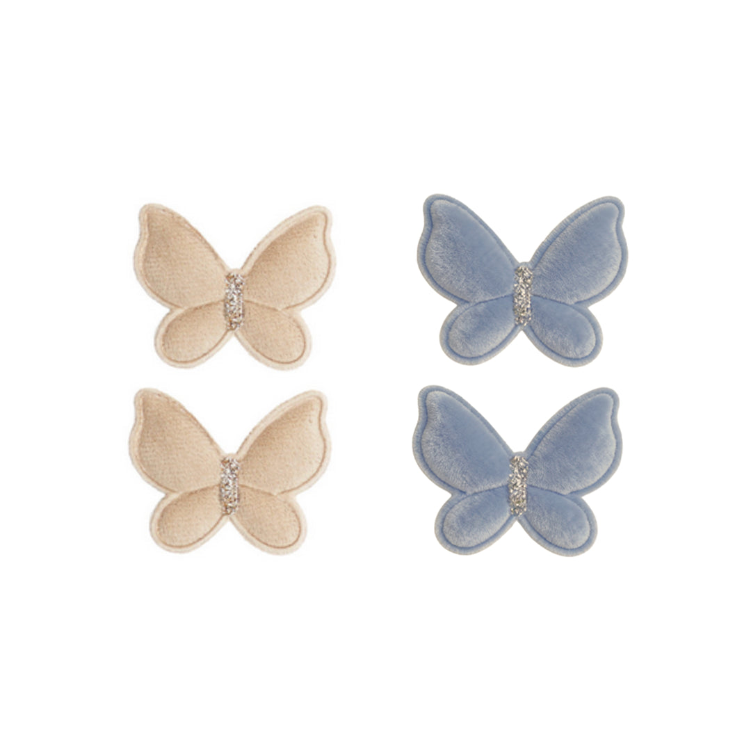 Schmetterling Clip Set Mathilda | cream/blue