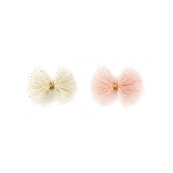 Tüll Schleifen Clips Elora | Strawberry ganache/Cream