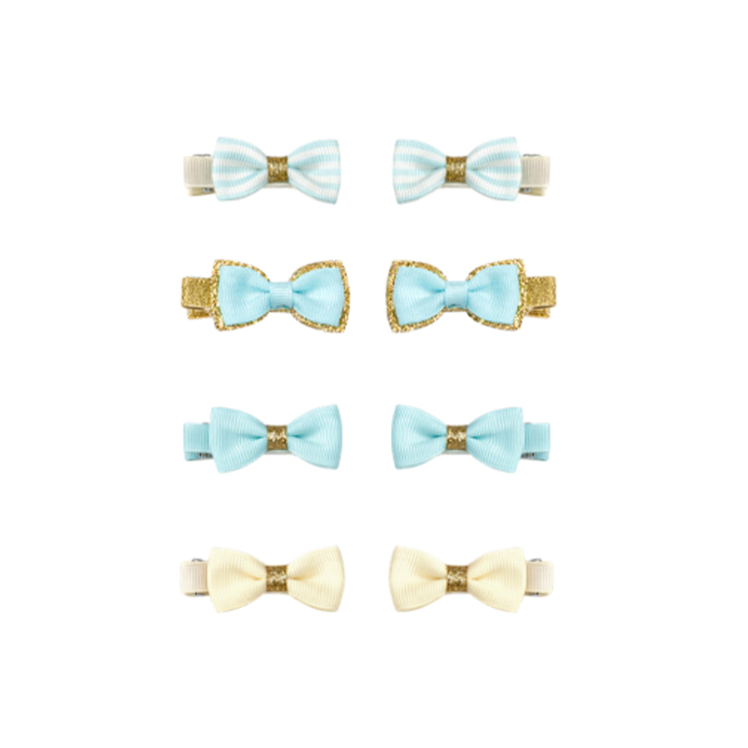 Mini Schleifen Clip Set | vanilla/mint