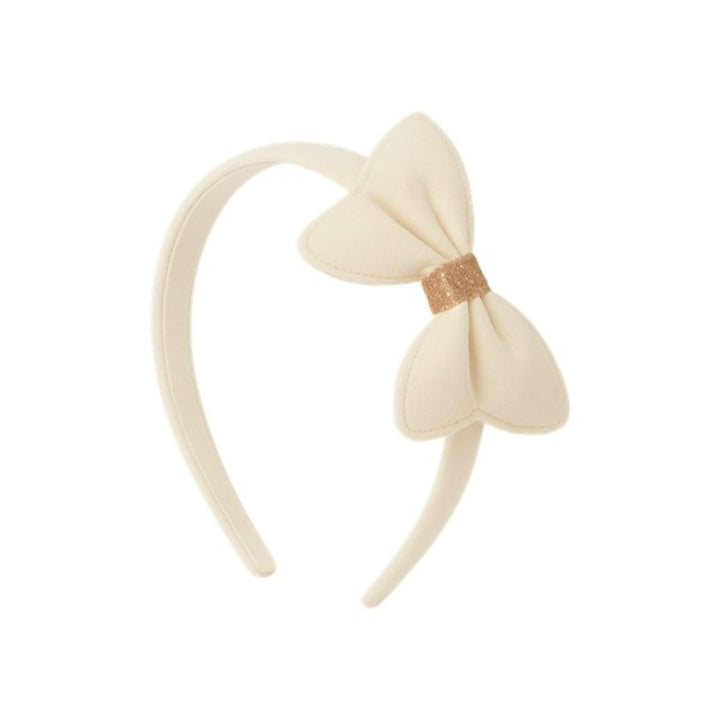 Velvet bow hairband | Vanilla