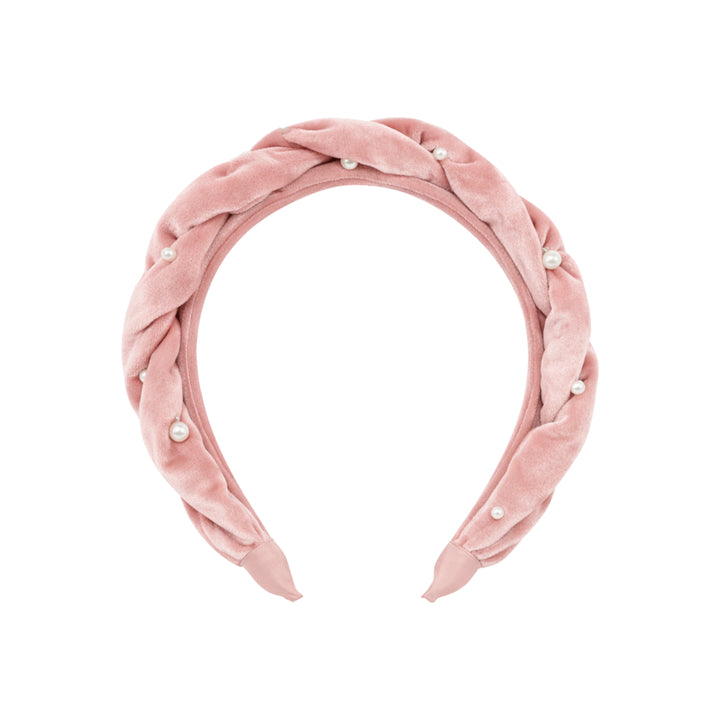 Velvet hairband Twist | Vintage Blush