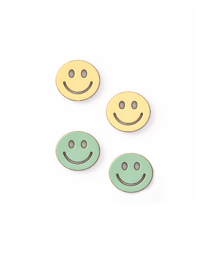 Smiley Ohrclip Set (Citrus/Aqua)