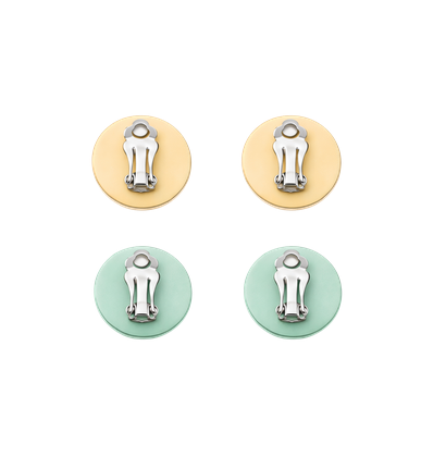 Smiley Ohrclip Set (Citrus/Aqua)