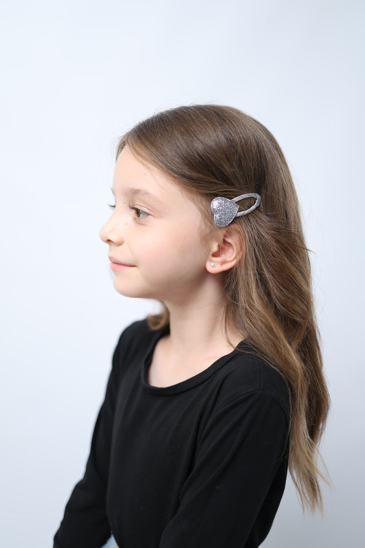 Hair clip set Solo Heart | poppy seed cake