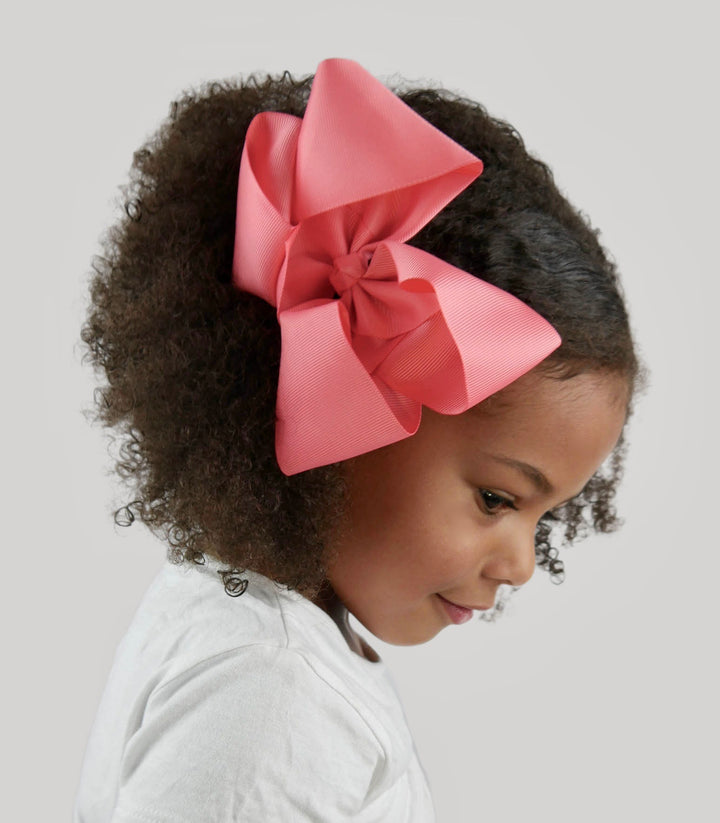 Oversized Bow Clip Mathilde | coral